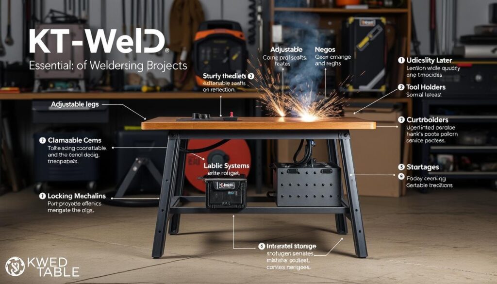 portable weld table components